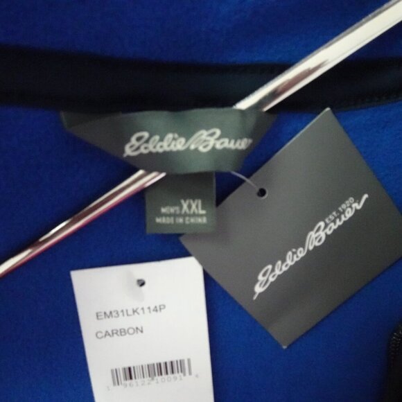 Eddie Bauer Fleece Sherpa Jacket Men’s Size 2XL Black Faux Shearling Full Zip - Picture 5 of 7